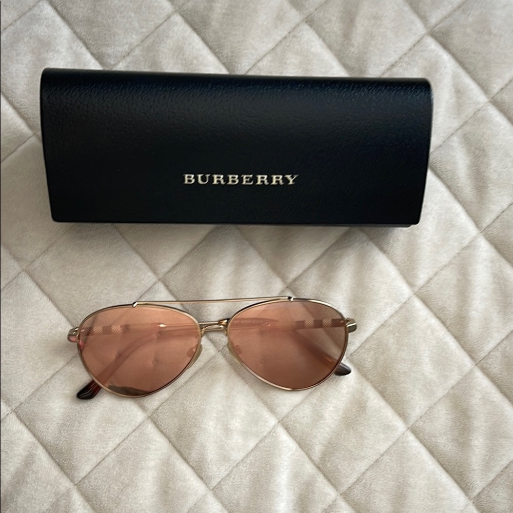 Burberry Gold and Pink Women's Sunglasses